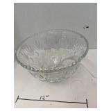 Cut Glass Punch Bowl and Eight cups