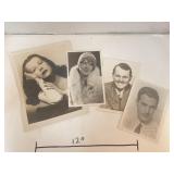 4 Ct. Vntg. Actor/Actress Photos w/some