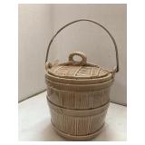 Glass Bucket Cookie Jar