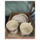 2 Ct Christmas Mugs, 4 Ct. Plates