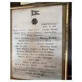 Copy of Menu From R.M.S. Titanic April 11, 1912