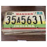 Lot of 9 1980s License Plates
