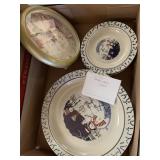 Snowmen clock and dishes