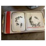 3 piece tray set