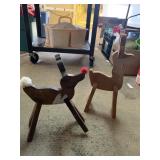 Wood reindeer decor