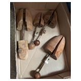 4 vintage wooden shoe stretchers