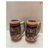2 Budweiser stein