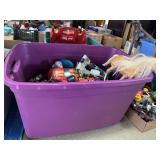 Tote with toys