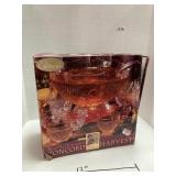 Punch Bowl w/Matching Glasses