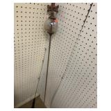 Garden Globe Decor & Ice Fishing Rod