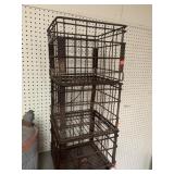 3 ct Vntg Metal Milk Crates