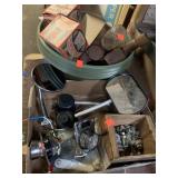 Group Lot Vntg w/auto parts & mirrors, corn