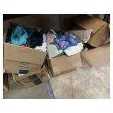 Group of 5 boxes yarn, Fabric, Misc