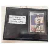 Rick Mirer Rookie Card. Framed. 6x8. Collectable.