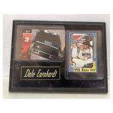 Dale Earnhardt collector cards.  Framed. 6x8.