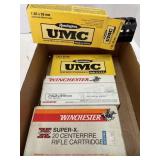 3 full boxes. 1 partial boxes. Ammo. Remington &