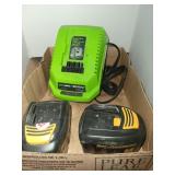 2 Craftsman 9.6 Volt Batteries  & Greenworks