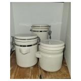 3 Cnt Ceramic Canisters