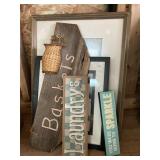 2 Ct. Pictures W/Frame, 3 Ct. Signs