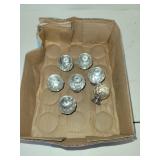 7 Cnt Glass Knobs+