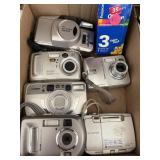 6 ct. 35mm Cameras.  & 3pk 35mm film. Variety of