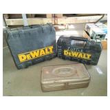 2 Cnt Empty Dewalt Tool Cases & 1 Metal Tackle