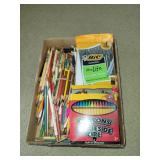 Flat of Pencils/Pens & Crayons