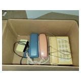 Flat of Vntg Phones & Alarm Clock