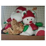 4 Cnt Christmas Stuffed Animals