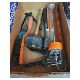 Flat of Tools/Hammer/Caulking Gun Etc