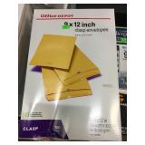 Qty 2 Boxes Office Depot 9x12 Clasp Envelopes