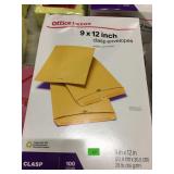 Qty 2 Boxes Office Depot 9x12 Clasp Envelopes