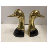 Brass Goose Bookends. Approximately 6 in Tall