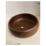 Walnut Wooden Bowl Approximately 10 in Diameter