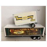 Two Metal Toy Trailers, No Cabs. Longer is 15 in