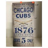 Chicago Cubs Canvas Sign  19.5 x 9.5 in