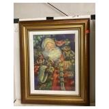 Christmas Santa Picture w/Frame