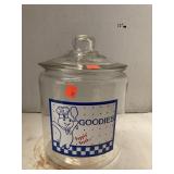 "Goodies" Glass Cookie Jar