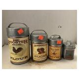 4 Ct. Vntg. Cannisters