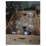 Lot of Glass & Plastic Vases