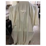 Large white throw / Snuggie "SLANKY"  with