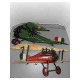 2pc set. Metal wall art.  Bi-planes.