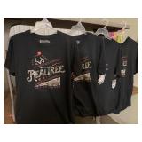 4 REALTREE  t-shirts. 1Med, 2 Large, 1 - 2XL.