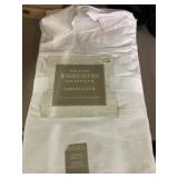 White tablecloth.  60x120.