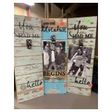 3 Memo / picture boards.  18x6.