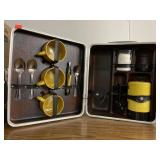 Travel tea / coffee set in case.  W/ hotpot.