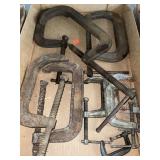 Large lot of clamps.