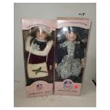 2 Cnt J. Misa Collectors Porcelain Dolls