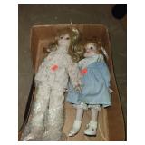 2 Cnt Porcelain Dolls