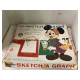 Vntg. Mickey Mouse Club Sketch A Graph Game